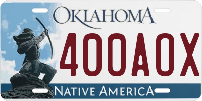 OK license plate 400AOX