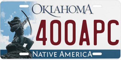 OK license plate 400APC