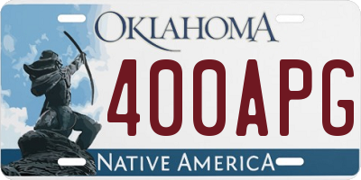 OK license plate 400APG