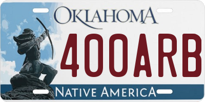 OK license plate 400ARB