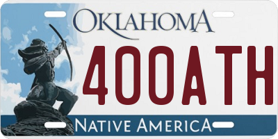 OK license plate 400ATH