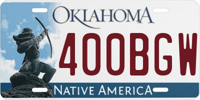 OK license plate 400BGW