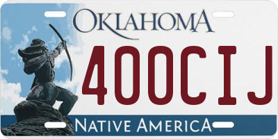 OK license plate 400CIJ
