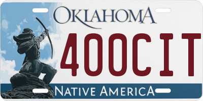 OK license plate 400CIT