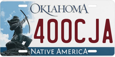 OK license plate 400CJA