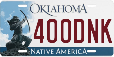 OK license plate 400DNK