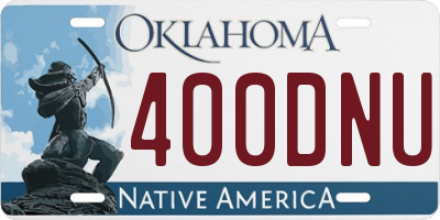 OK license plate 400DNU