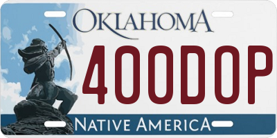 OK license plate 400DOP