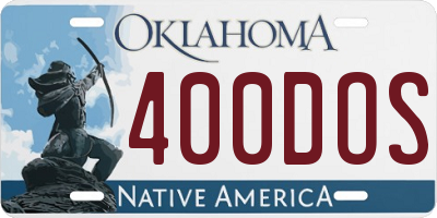 OK license plate 400DOS