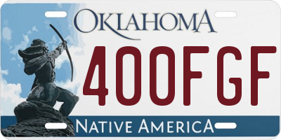 OK license plate 400FGF