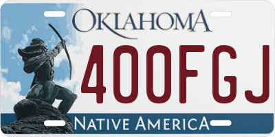 OK license plate 400FGJ