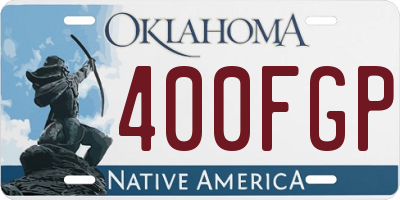 OK license plate 400FGP