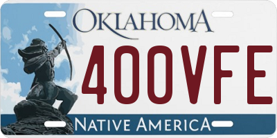 OK license plate 400VFE
