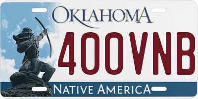 OK license plate 400VNB
