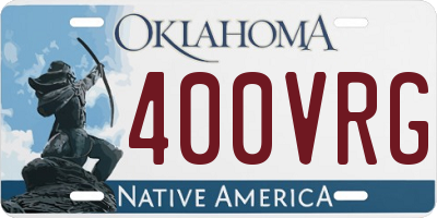 OK license plate 400VRG