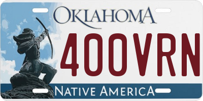 OK license plate 400VRN