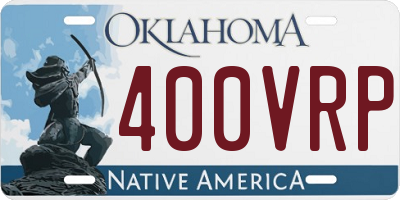 OK license plate 400VRP