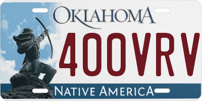 OK license plate 400VRV
