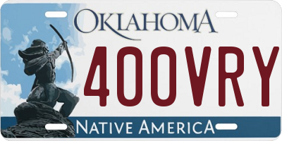 OK license plate 400VRY