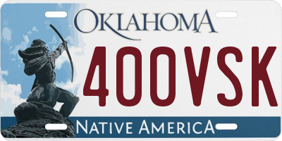 OK license plate 400VSK
