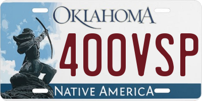 OK license plate 400VSP