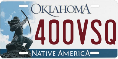 OK license plate 400VSQ