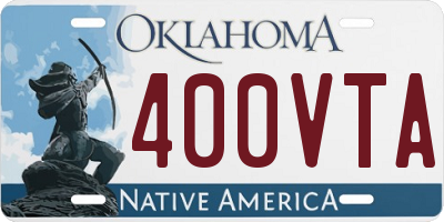 OK license plate 400VTA