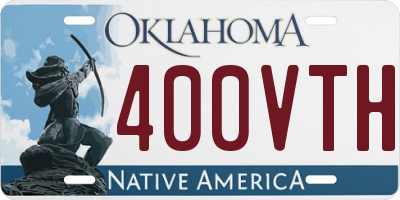 OK license plate 400VTH