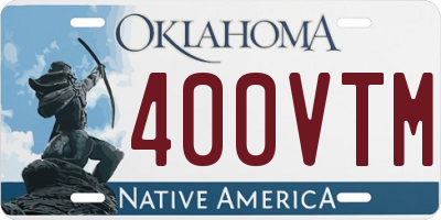 OK license plate 400VTM