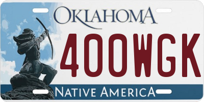 OK license plate 400WGK