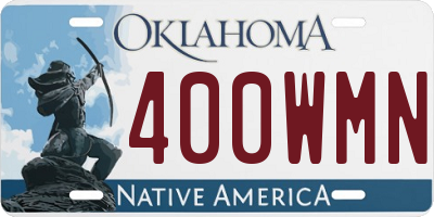 OK license plate 400WMN