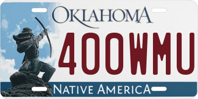 OK license plate 400WMU