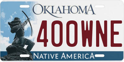 OK license plate 400WNE