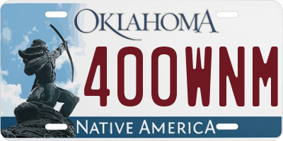OK license plate 400WNM