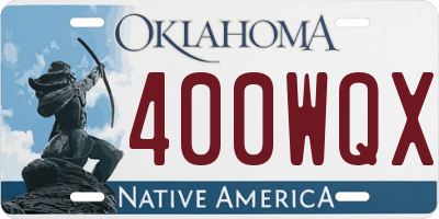 OK license plate 400WQX