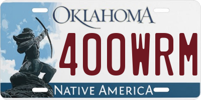 OK license plate 400WRM