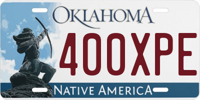 OK license plate 400XPE