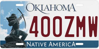 OK license plate 400ZMW