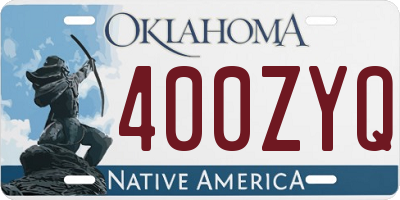 OK license plate 400ZYQ