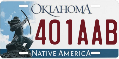 OK license plate 401AAB