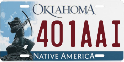 OK license plate 401AAI