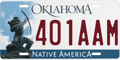 OK license plate 401AAM