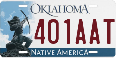 OK license plate 401AAT