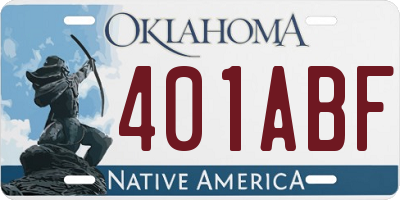 OK license plate 401ABF