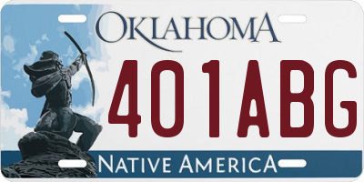 OK license plate 401ABG