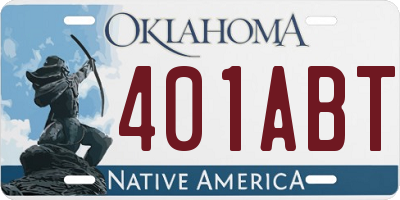 OK license plate 401ABT