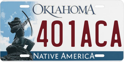 OK license plate 401ACA