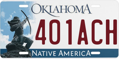 OK license plate 401ACH