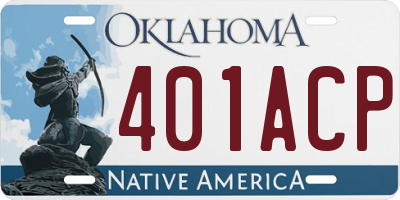 OK license plate 401ACP