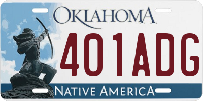 OK license plate 401ADG